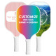 Personalized NitroStrike Elite Carbon Fiber Pickleball Paddle with White Trim & White Handle - No Minimum