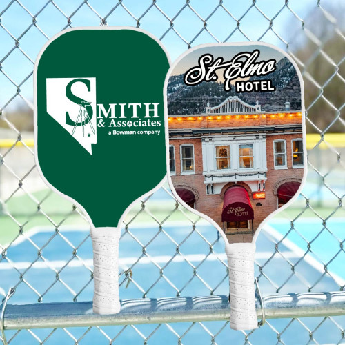 Personalized NitroStrike Elite Carbon Fiber Pickleball Paddle with White Trim & White Handle - No Minimum