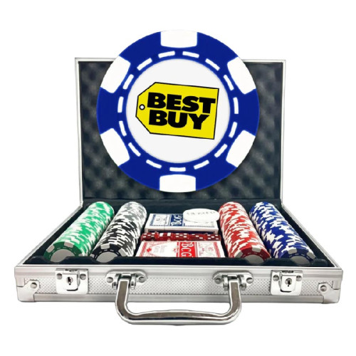 Premium Custom Poker Chip Set - 6 Stripe Premium Custom Poker Chip Set - 6 Stripe