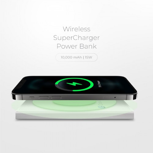 10,000 mAh 15W Wireless SuperCharger Power Bank 10,000 mAh 15W Wireless SuperCharger Power Bank