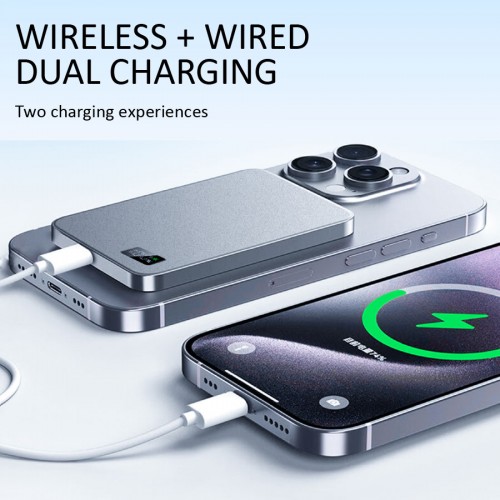 5,000 mAh Custom Ultra Slim MagVibe Magnetic Aluminum Wireless Charger