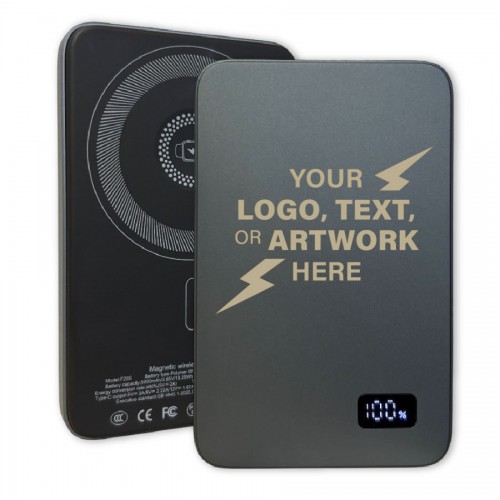 5,000 mAh Custom Ultra Slim MagVibe Magnetic Aluminum Wireless Charger 5,000 mAh Custom Ultra Slim MagVibe Magnetic Aluminum Wireless Charger