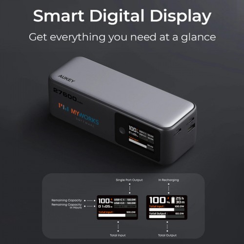AUKEY 27,600 mAh 140W Ultra-Fast Charging Power Bank
