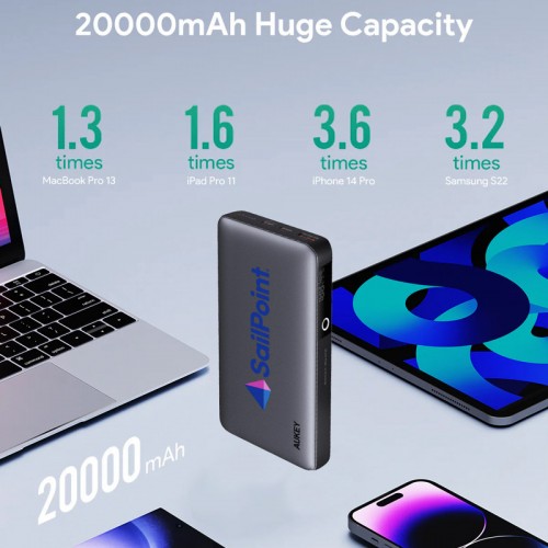 AUKEY 65W 20,000 mAh Laptop Power Bank