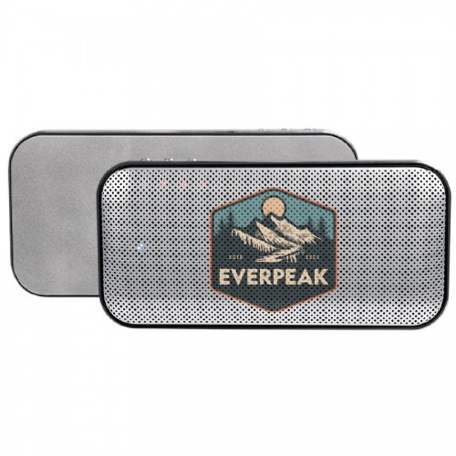 Cutter & Buck® Aluminum Suede Speaker and Power Bank