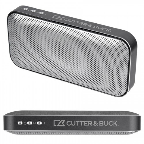 Cutter & Buck® Aluminum Suede Speaker and Power Bank