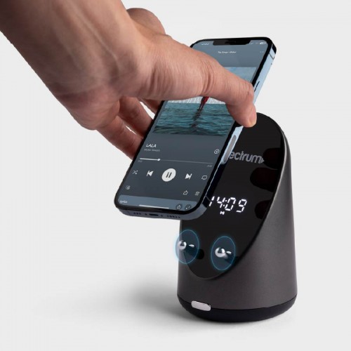 Impulse, Amplifier & Bluetooth Speaker with Wireless Charger and Digital Alarm Clock