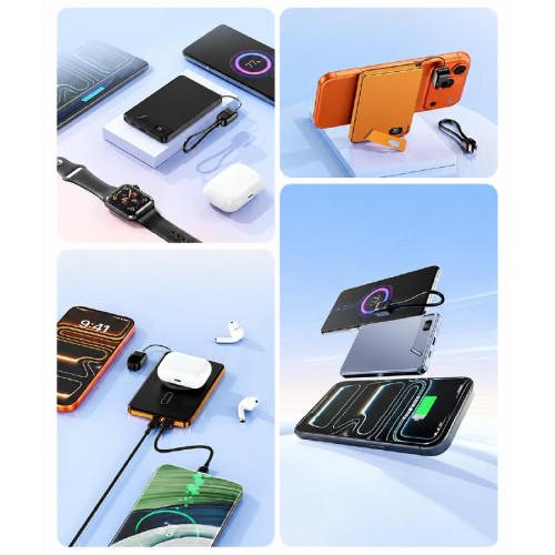 MagStand Pro 5,000 mAh Magnetic Wireless Power Bank with Phone Stand