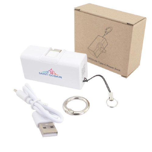 Mini 1,200 mAh Power Bank with Type-C Connector