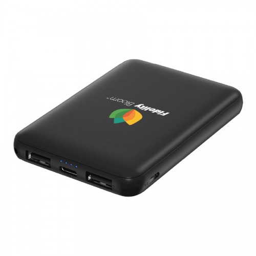 Pocket Power 5,000 mAh UL Mini Power Bank with Type C and Dual USB Ports