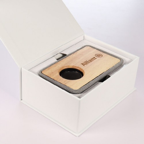 Wood and Fabric Bluetooth Speaker