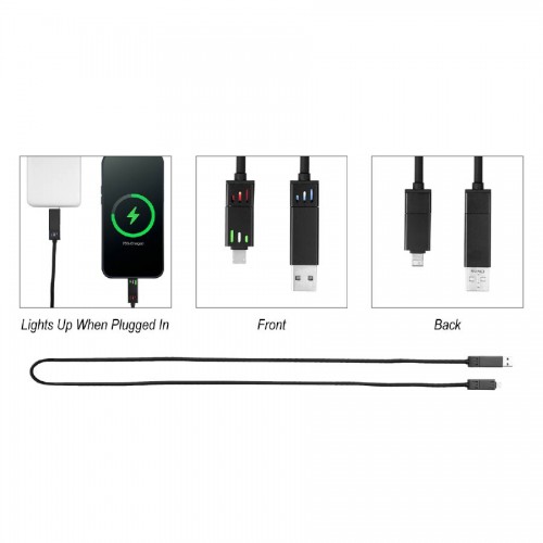 3' 100W Light-Up Quick Charge Cable