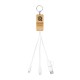 Bamboo Phone Holder Keyring With Charging Cables Bamboo Phone Holder Keyring With Charging Cables