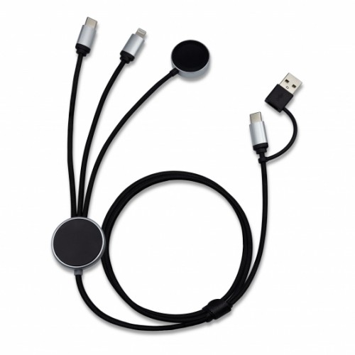 Velora 3-in-1 Light-Up Charging Cable with Apple & Samsung Watch Charging Attachment