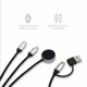 Velora 3-in-1 Light-Up Charging Cable with Apple & Samsung Watch Charging Attachment