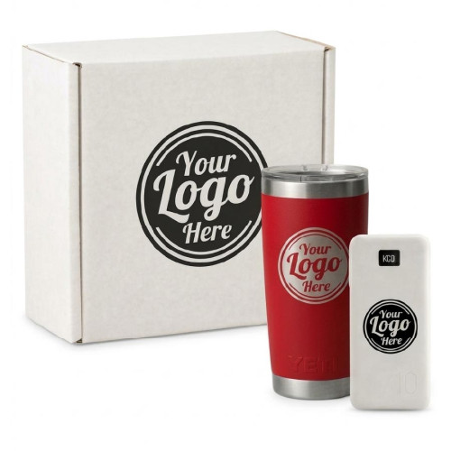 Signature Essentials Gift Set - Custom Logo YETI® Tumbler & Power Bank